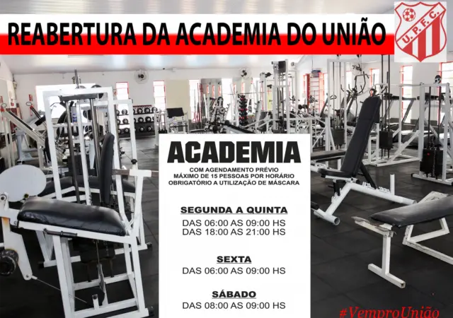 Academia do Clube está de volta! Confira os horários de funcionamento