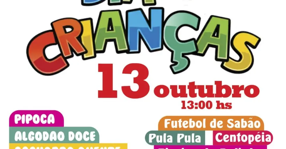 FESTA DAS CRIANÇAS NO UNIÃO – 13/10 A PARTIR DAS 13H00