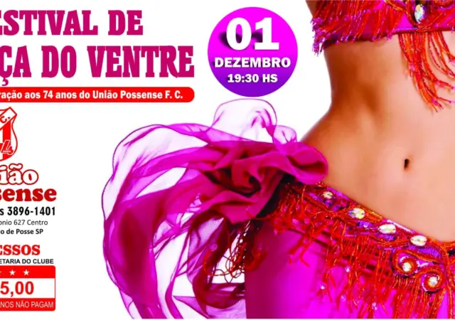 II SARAU DA DANÇA DO VENTRE SERÁ NO DIA 01/12